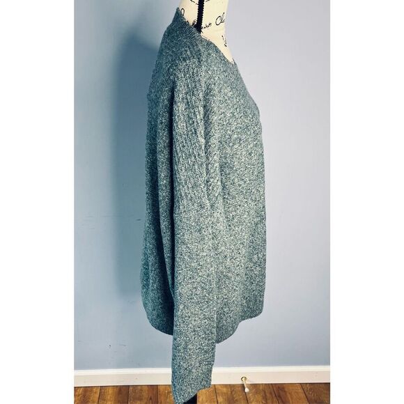 Brand New Vero Moda Women's 1X Plus Melange Sea Moss Long Sleeve T-Shirt Top - Picture 2 of 10